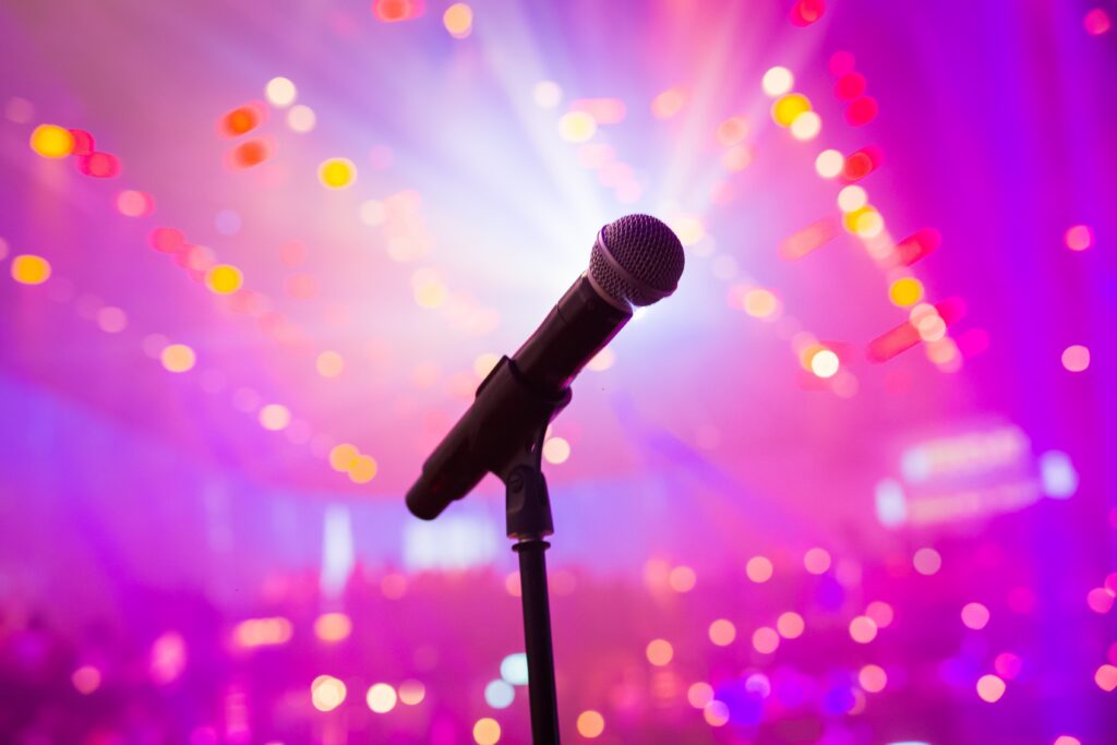 The Five Elements of BTS concert stage purple lights